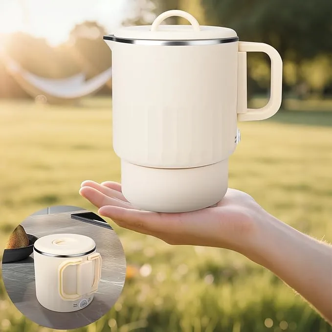 Portable Travel Electric Kettle for Hot Water, Noodles & Quick Meals