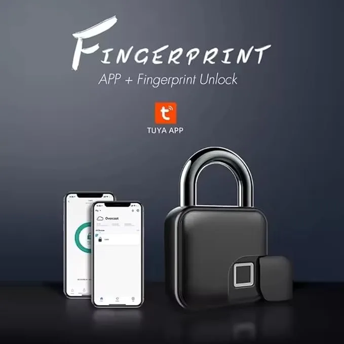 Smart Fingerprint Padlock with App Control