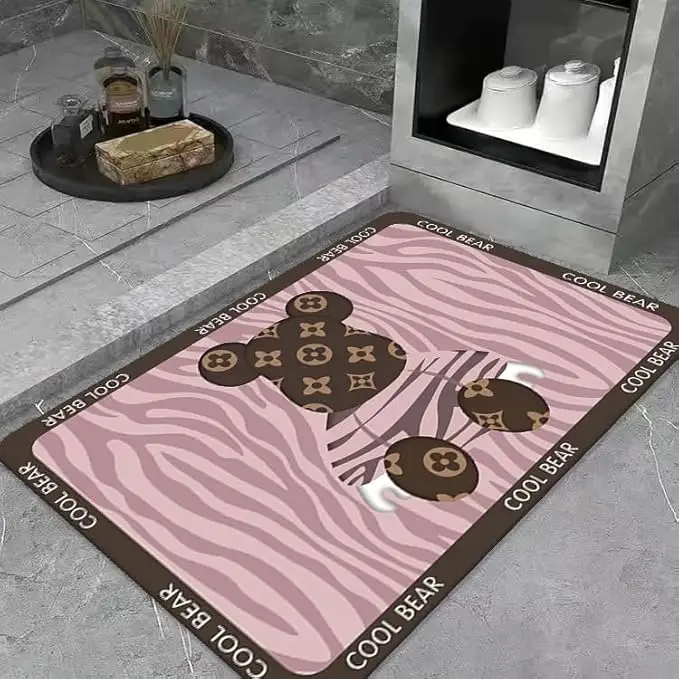 Decorative Anti-Slip Floor Mat for Bathroom, Bedroom & Entryway