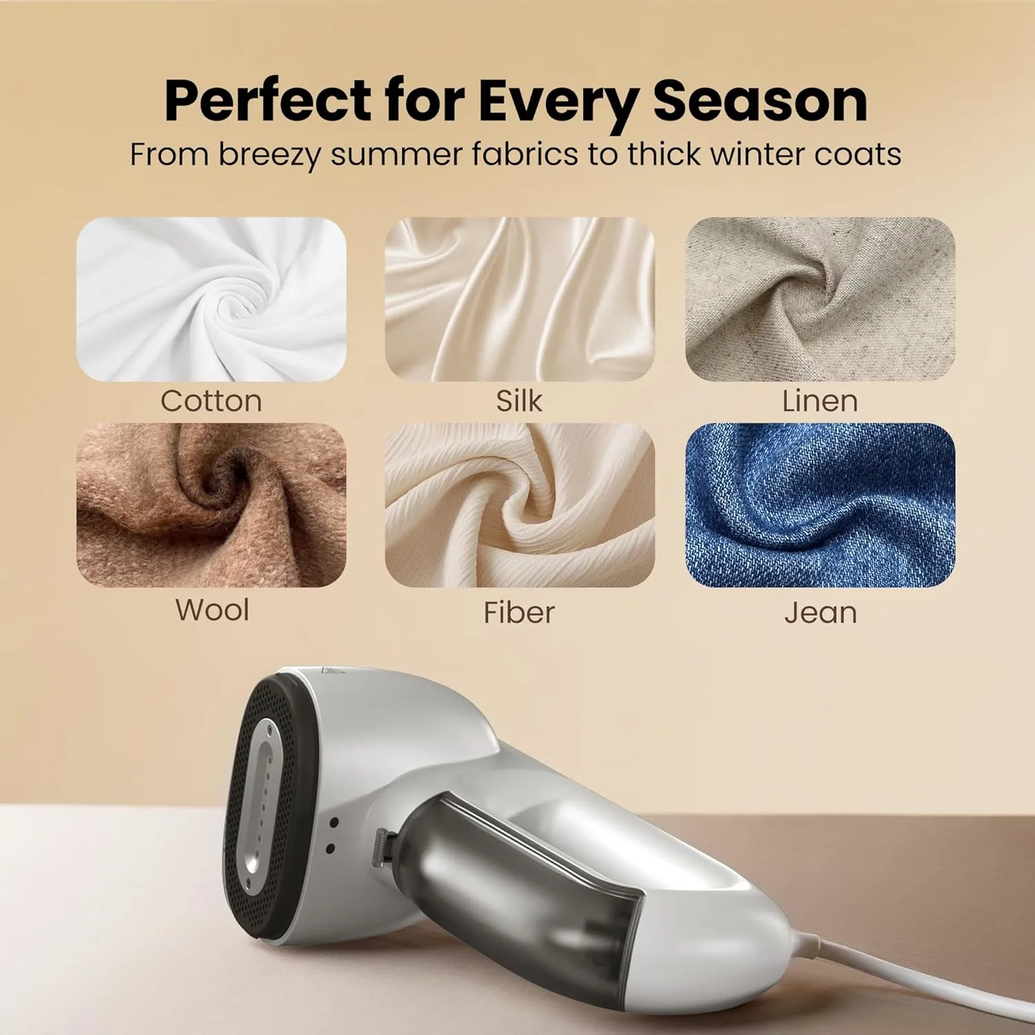 Neakasa Magic 1 Handheld Garment Steamer with Suction, Compact and Foldable, No Ironing Board Needed, One Hand Operation