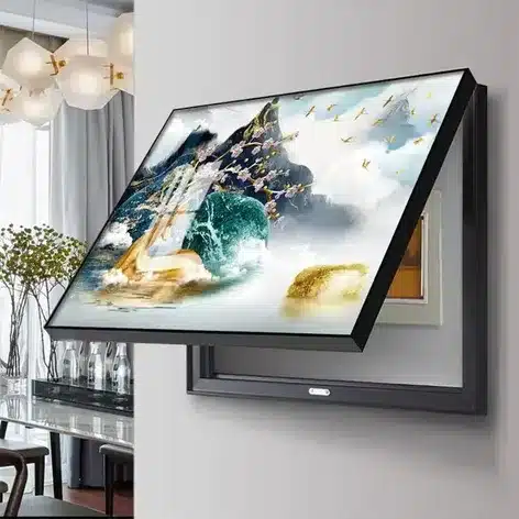 Modern Decorative Wall Painting with Hidden Storage