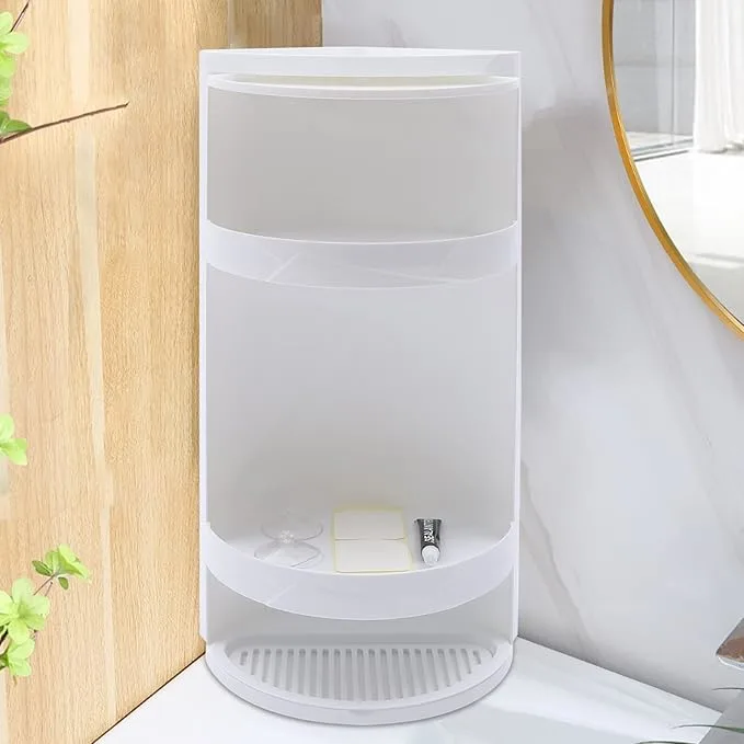 Rotating Wall-Mounted Bathroom Storage Cabinet with Dust-Proof Door