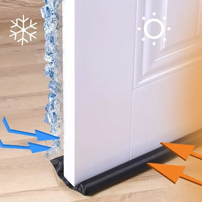 Universal Under-Door Draft Stopper & Weather Stripping – All-Season Insulation Seal for Noise Reduction, Waterproofing, and Energy Efficiency